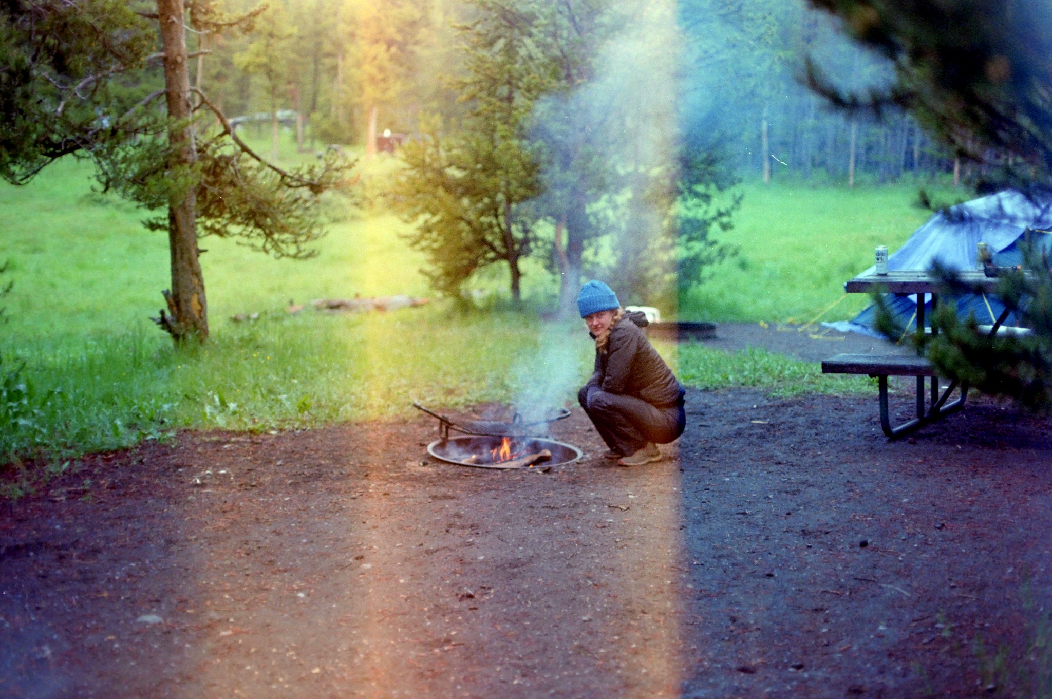 Yellowstone landscape photographed on film